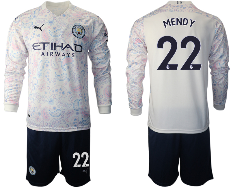 2021 Men Manchester city away long sleeve #22 soccer jerseys->manchester city jersey->Soccer Club Jersey